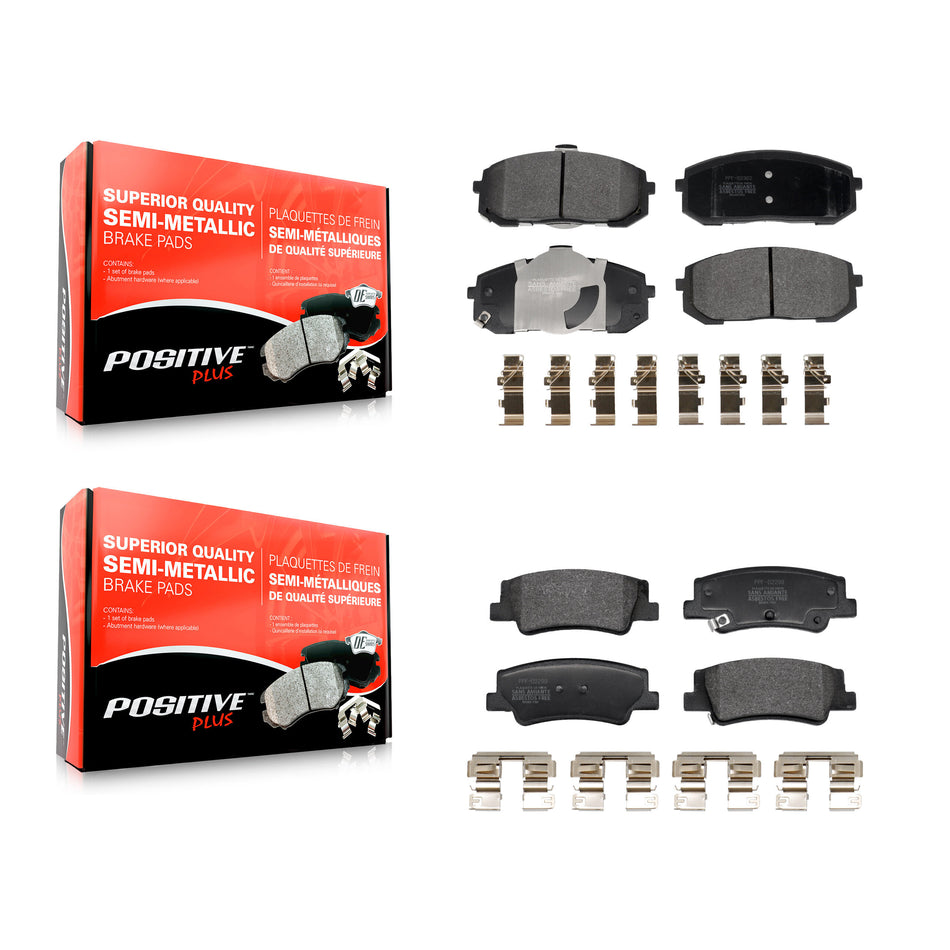 Front Rear Semi-Metallic Brake Pads Kit For Hyundai Sonata Kia Niro EV K5 KPF-100728