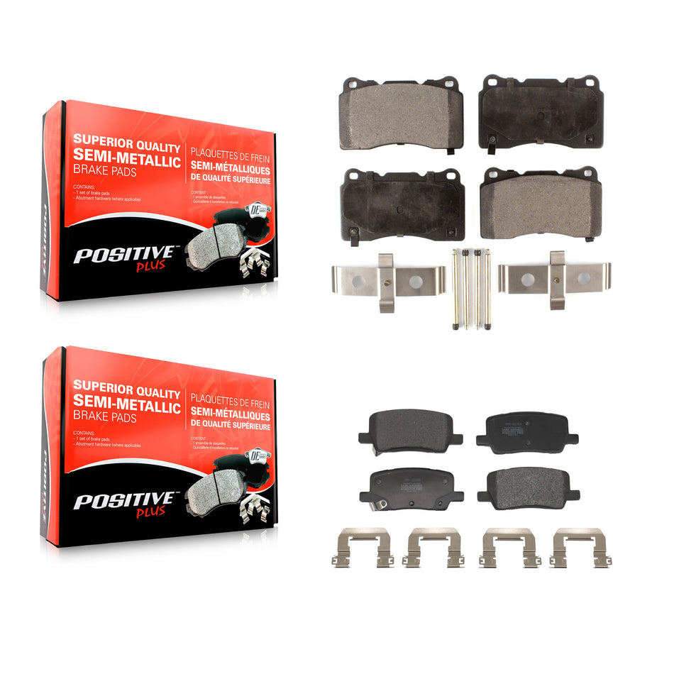 Front Rear Semi-Metallic Brake Pads Kit For Tesla X S With Single Piston Caliper KPF-100739