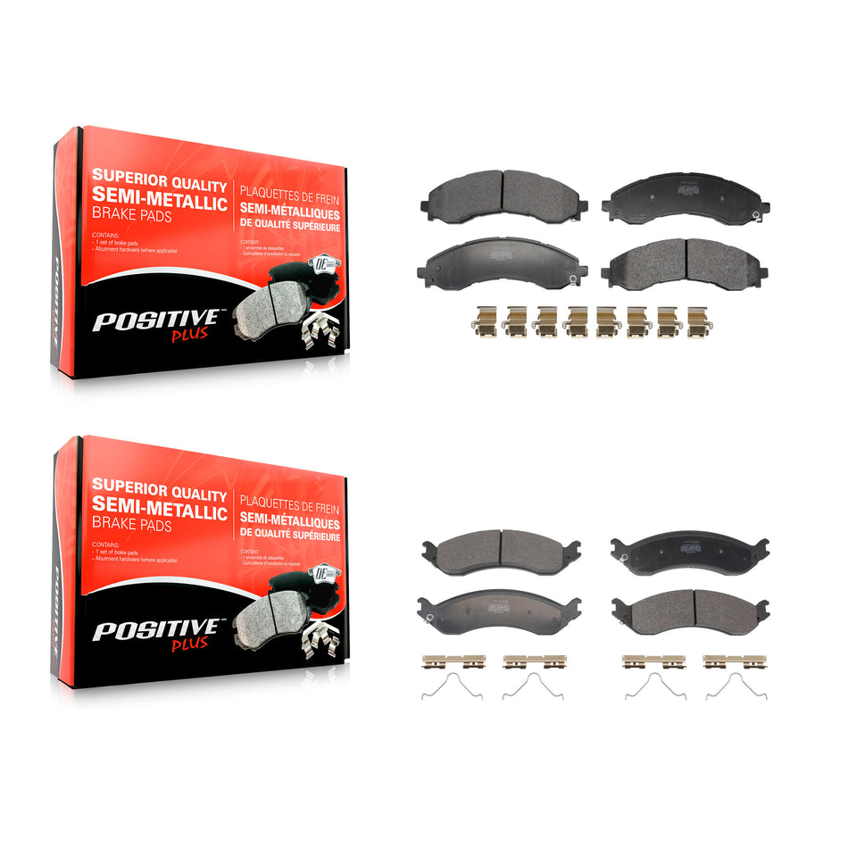 Front Rear Semi-Metallic Brake Pads Kit For GMC Chevrolet Savana 2500 Express 3500 4500 KPF-100752