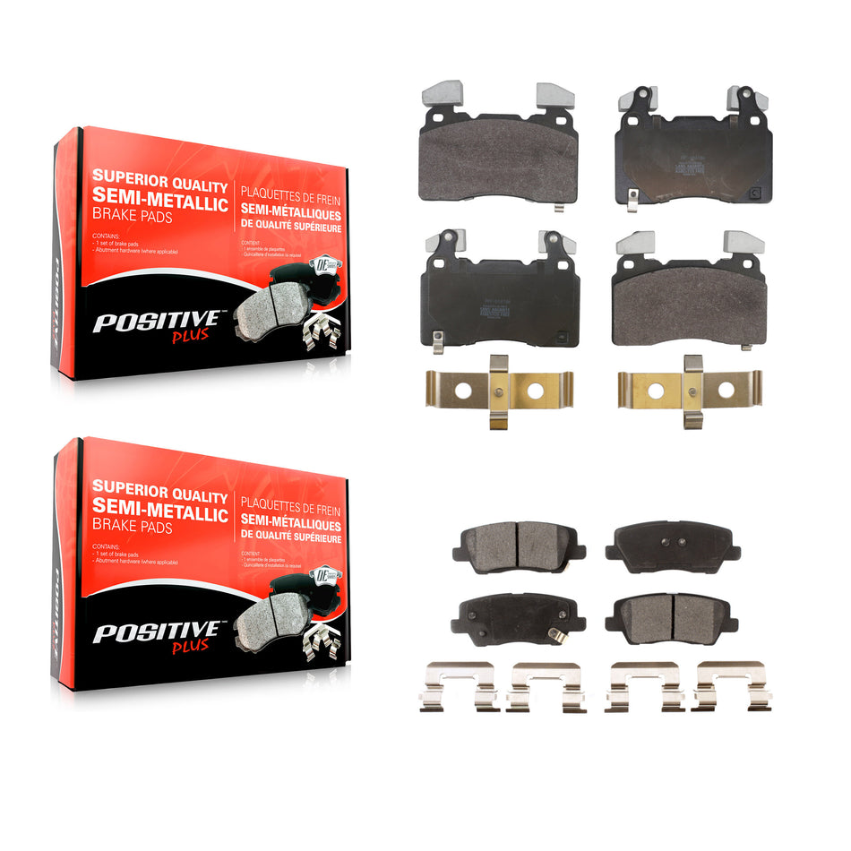 Front Rear Semi-Metallic Brake Pads Kit For Cadillac CTS KPF-100800