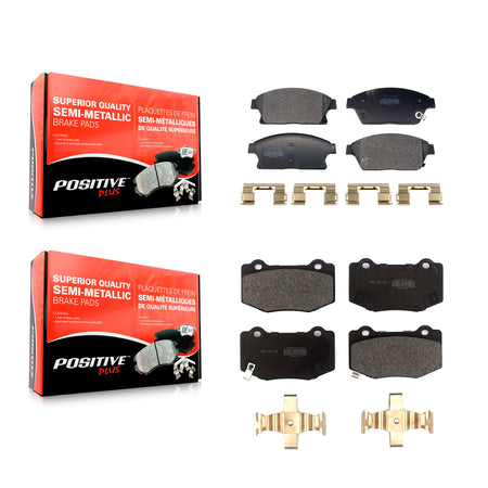 Front Rear Semi-Metallic Brake Pads Kit For 2018 Cadillac ATS V KPF-100802