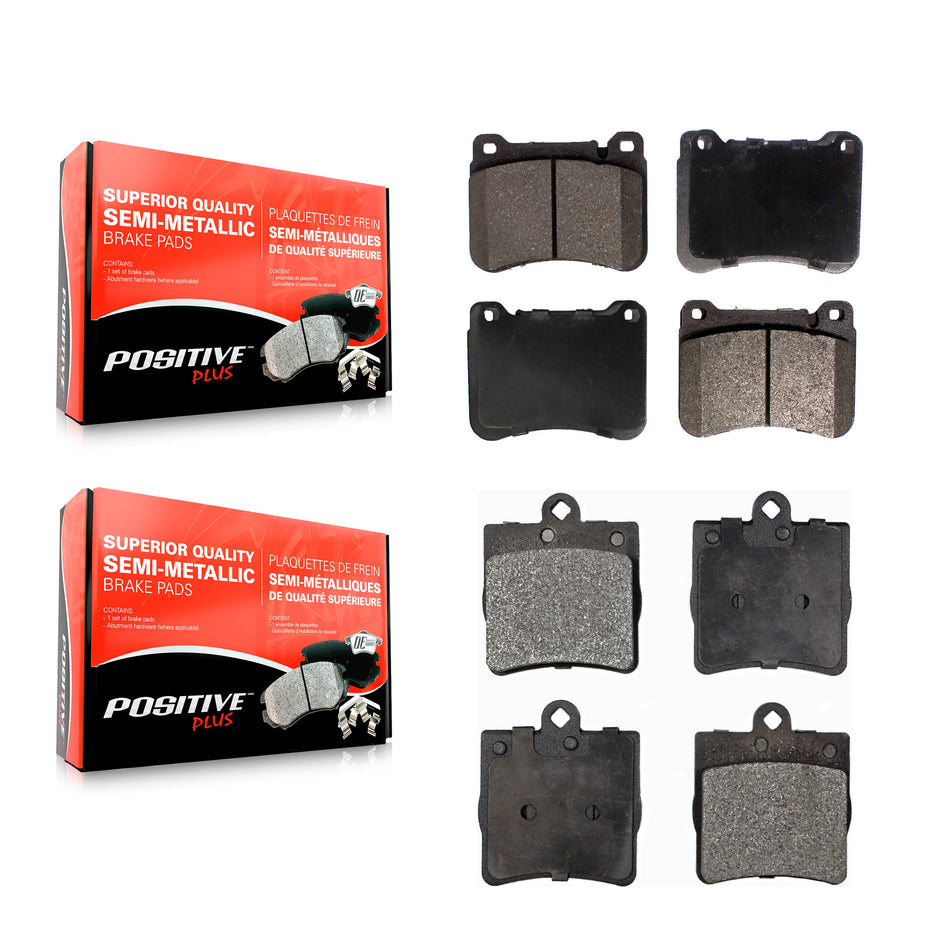 Front Rear Semi-Metallic Brake Pads Kit For 06-08 Mercedes-Benz SLK280 With Sport Package KPF-100803