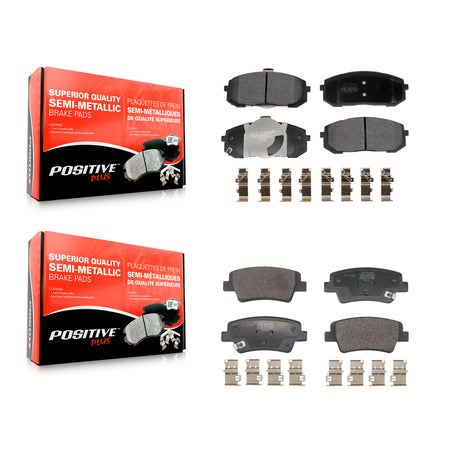 Front Rear Semi-Metallic Brake Pads Kit For Hyundai Elantra With Manual Parking KPF-100826