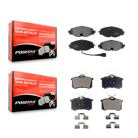 Front Rear Semi-Metallic Brake Pads Kit For Volkswagen Golf Alltrack KPF-100830