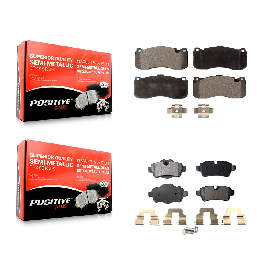 Front Rear Semi-Metallic Brake Pads Kit For 2013 Mini Cooper With 6 Piston Calipers KPF-100831