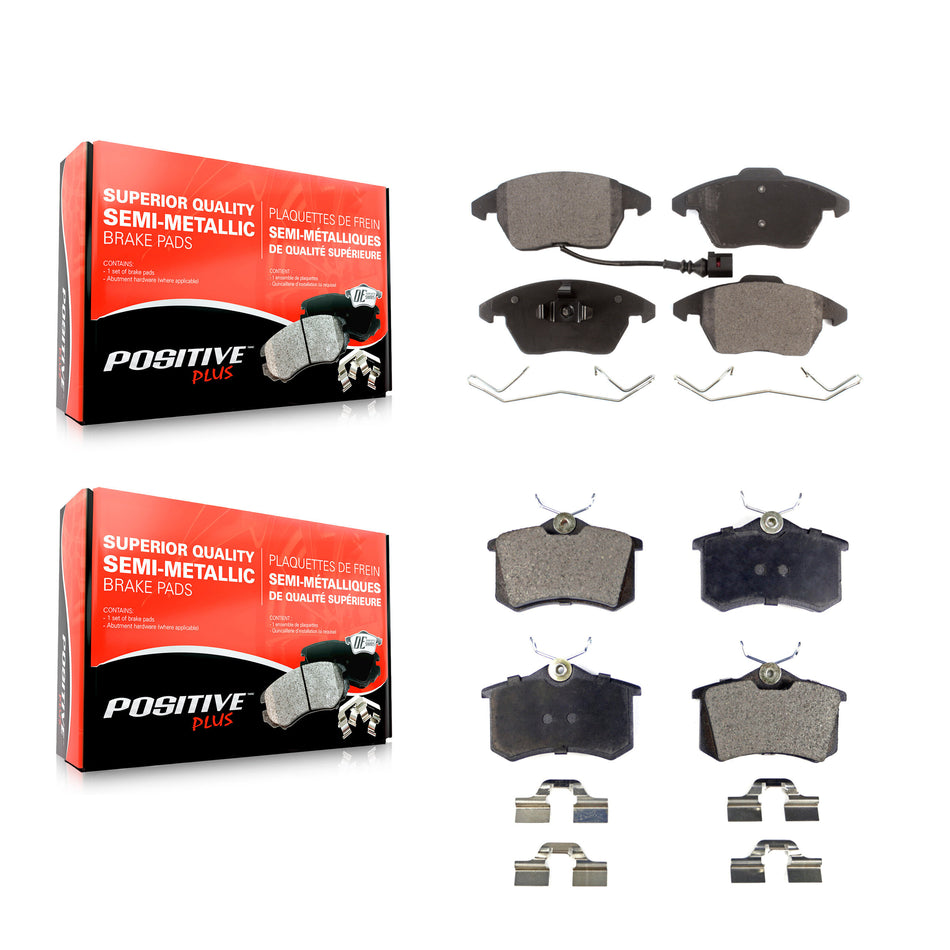 Front Rear Semi-Metallic Brake Pad Kit For Volkswagen Golf With 253mm Diameter Rotor KPF-100834