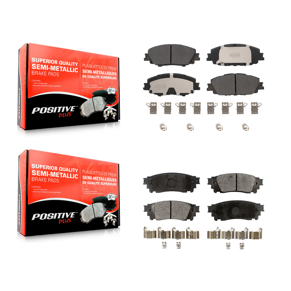 Front Rear Semi-Metallic Brake Pads Kit For 2023 Toyota Prius KPF-100838