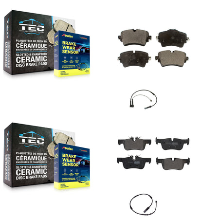 Front Rear Semi-Metallic Disc Brake Pads And Wear Sensors Kit For Mini Cooper Clubman KPW-100018