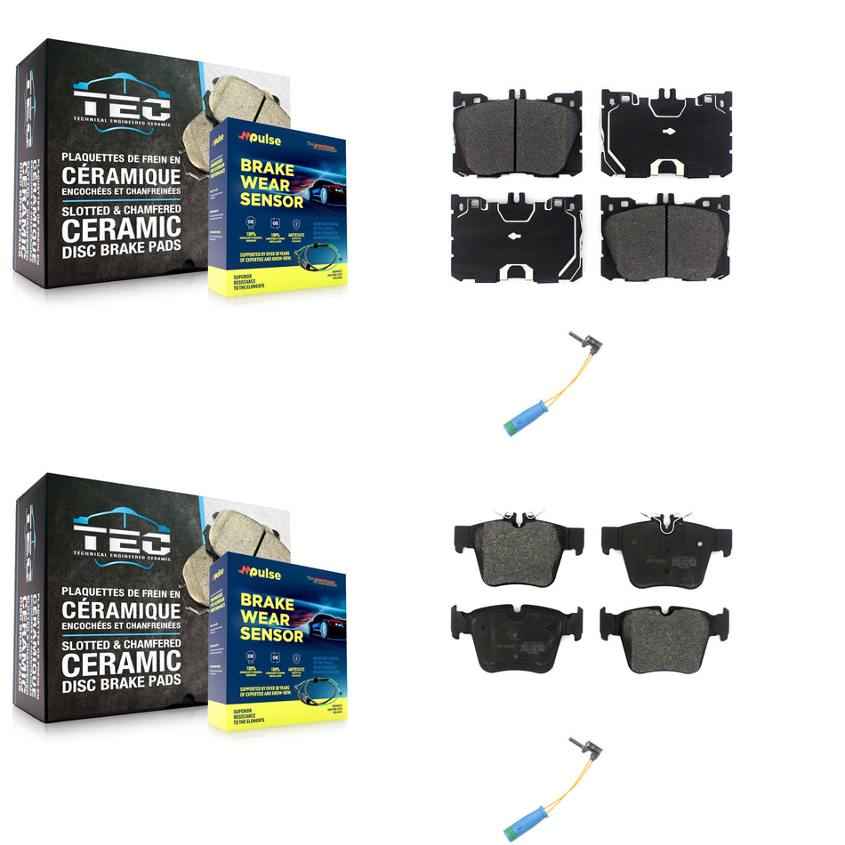 Front Rear Semi-Metallic Brake Pad Wear Sensor Kit For Mercedes-Benz GLC300 C43 AMG GLC43 KPW-100025