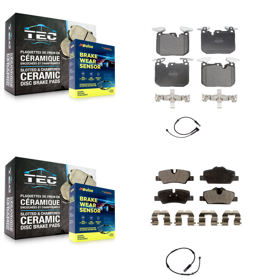 Front Rear Semi-Metallic Brake Pad Wear Sensor Kit For 2020 Mini Cooper John Works KPW-100034