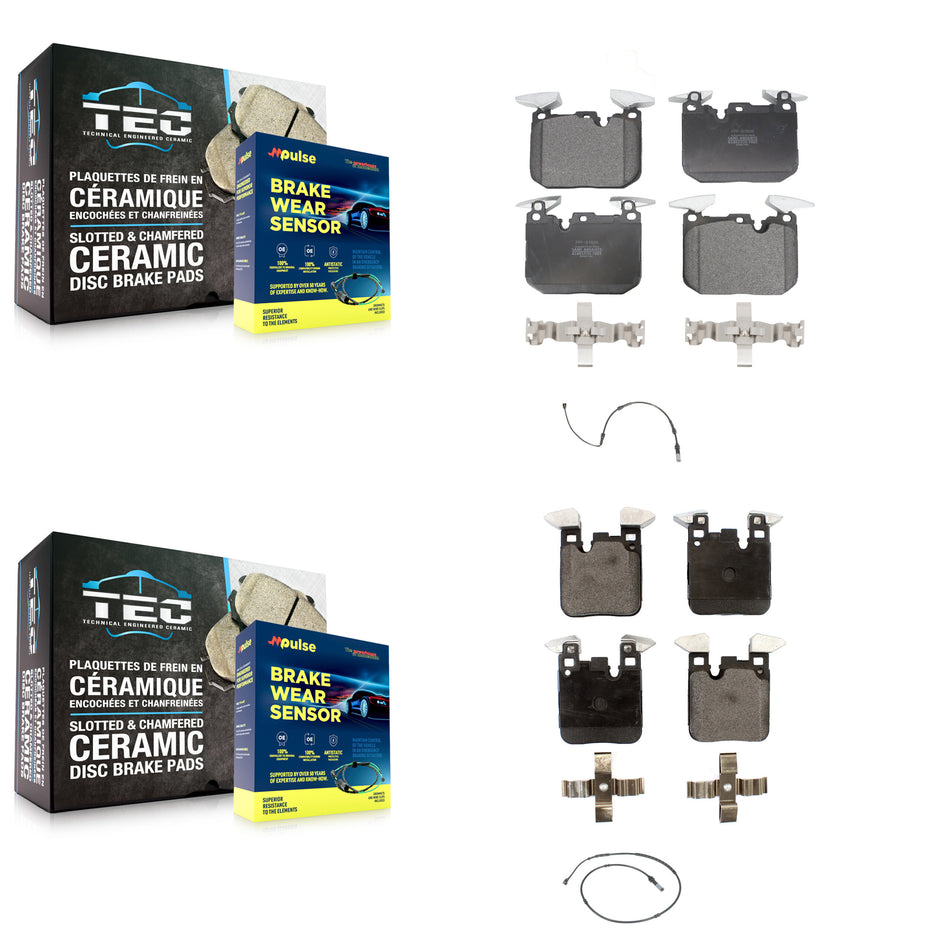 Front Rear Semi-Metallic Brake Pads Wear Sensor Kit For BMW 340i xDrive 435i 440i Gran M2 KPW-100039