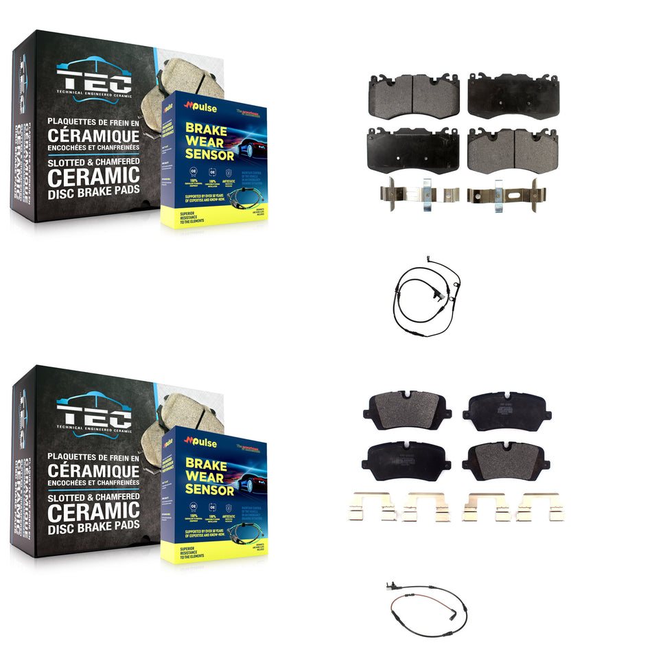 Front Rear Semi-Metallic Disc Brake Pads And Wear Sensors Kit For Land Rover Range Sport KPW-100049