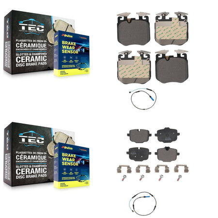 Front Rear Semi-Metallic Brake Pad Wear Sensor Kit For BMW 540i xDrive 750i M550i 740e B7 KPW-100054
