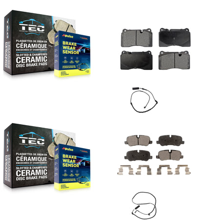 Front Rear Semi-Metallic Disc Brake Pads And Wear Sensors Kit For Land Rover Range KPW-100066