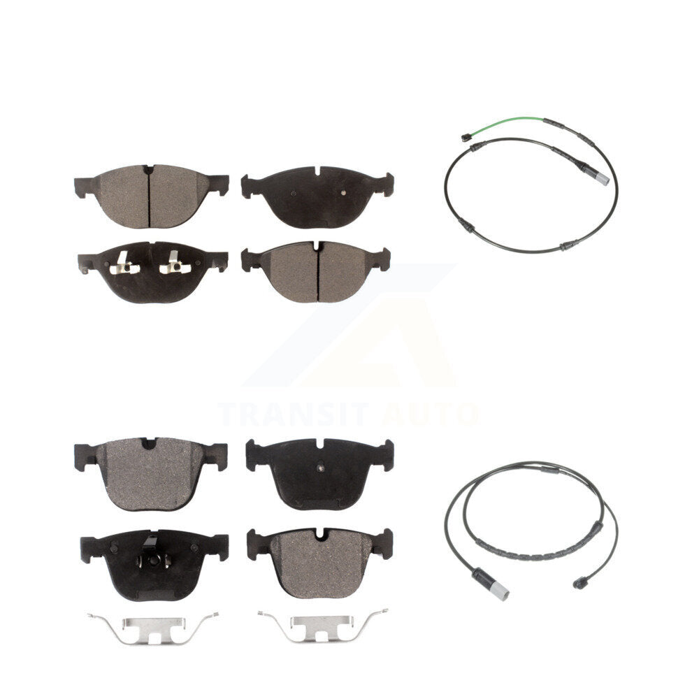Front Rear Semi-Metallic Disc Brake Pad Wear Sensor Kit For BMW X5 X6 xDrive50i with 4.4L KPW-100093
