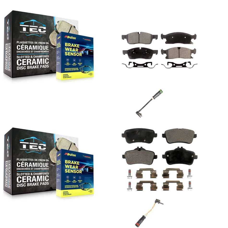 Front Rear Semi-Metallic Brake Pads Wear Sensor Kit For Mercedes-Benz GLE400 GL350 GLS450 KPW-100140