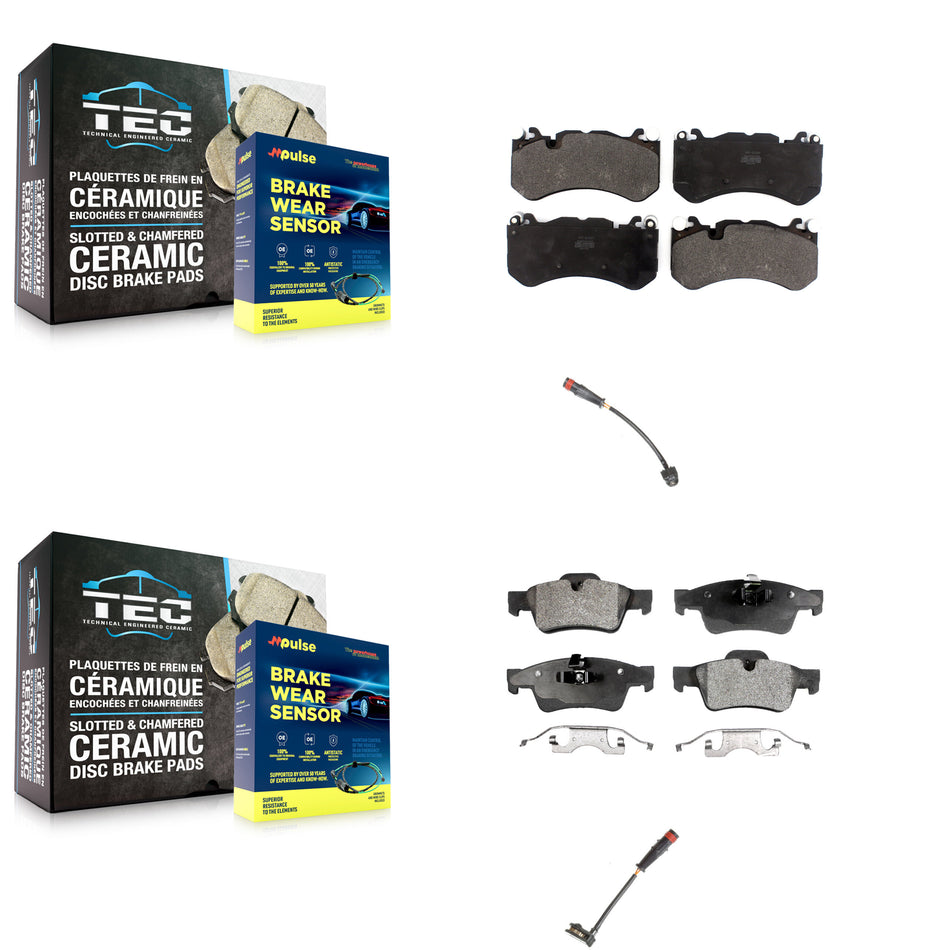 Front Rear Semi-Metallic Disc Brake Pad And Wear Sensor Kit For Mercedes-Benz G63 AMG G65 KPW-100206