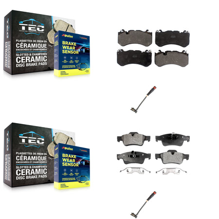 Front Rear Semi-Metallic Disc Brake Pads And Wear Sensors Kit For Mercedes-Benz G63 AMG KPW-100207