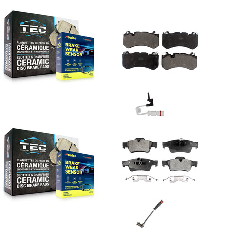 Front Rear Semi-Metallic Disc Brake Pads And Wear Sensors Kit For Mercedes-Benz G63 AMG KPW-100208