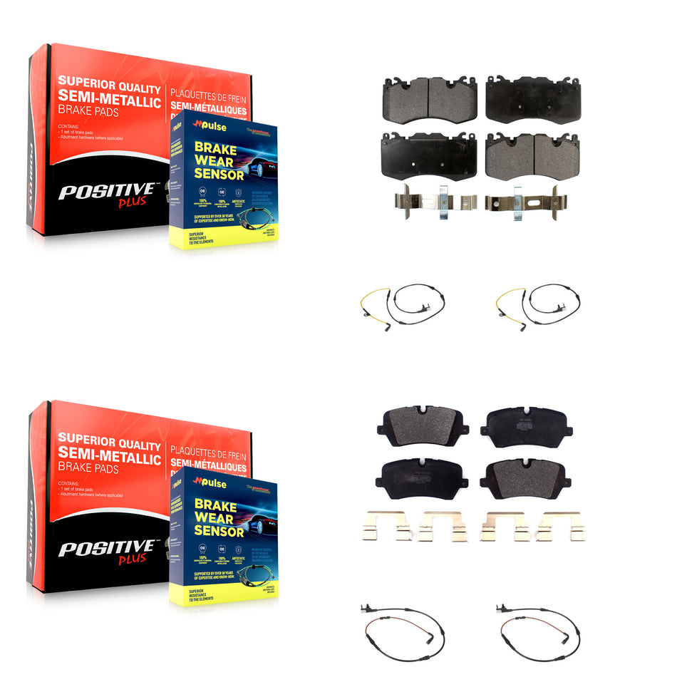 Front Rear Semi-Metallic Disc Brake Pads And Wear Sensors Kit For Land Rover Range Sport KPW-100313