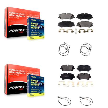 Front Rear Semi-Metallic Disc Brake Pads And Wear Sensors Kit For Land Rover Range Sport KPW-100315