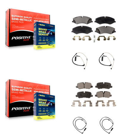 Front Rear Semi-Metallic Disc Brake Pads And Wear Sensors Kit For Land Rover Range KPW-100392