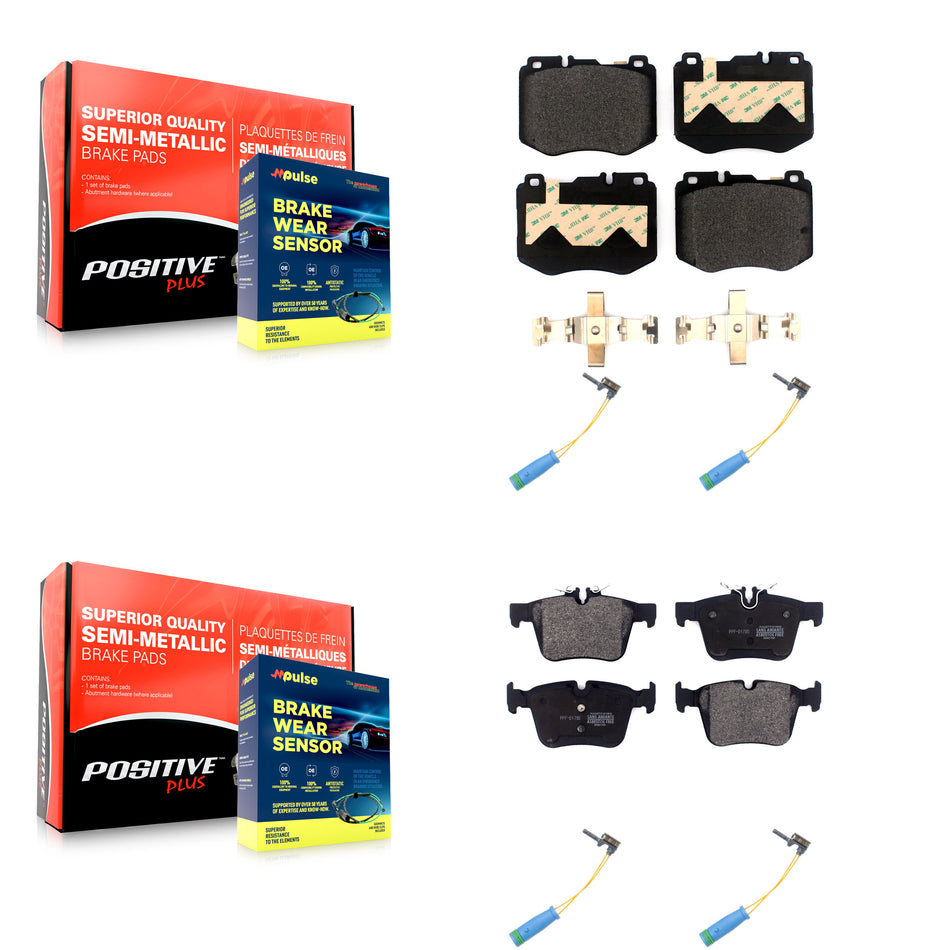 Front Rear Semi-Metallic Disc Brake Pad Wear Sensor Kit For Mercedes-Benz C300 C400 C350e KPW-100403