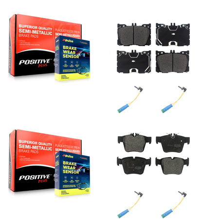 Front Rear Semi-Metallic Brake Pad Wear Sensor Kit For Mercedes-Benz GLC300 C43 AMG GLC43 KPW-100406