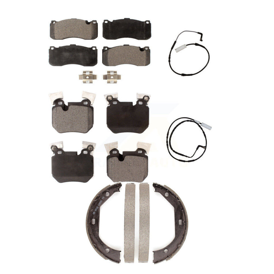 Front Rear Semi-Metallic Disc Brake Pad Wear Sensor Kit (5Pc) For 2008-2010 BMW 135i 3.0L KPW-100455