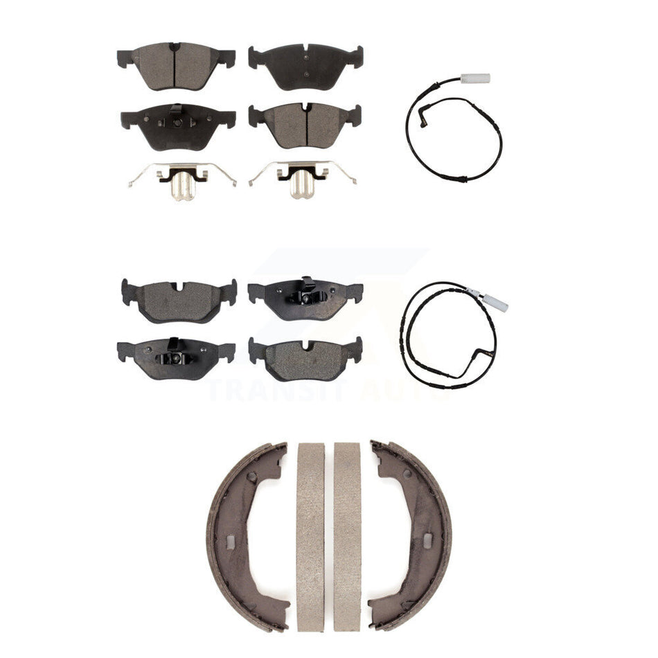 Front Rear Semi-Metallic Disc Brake Pad Wear Sensor Kit (5Pc) For BMW 128i 328i 323i 325i KPW-100472