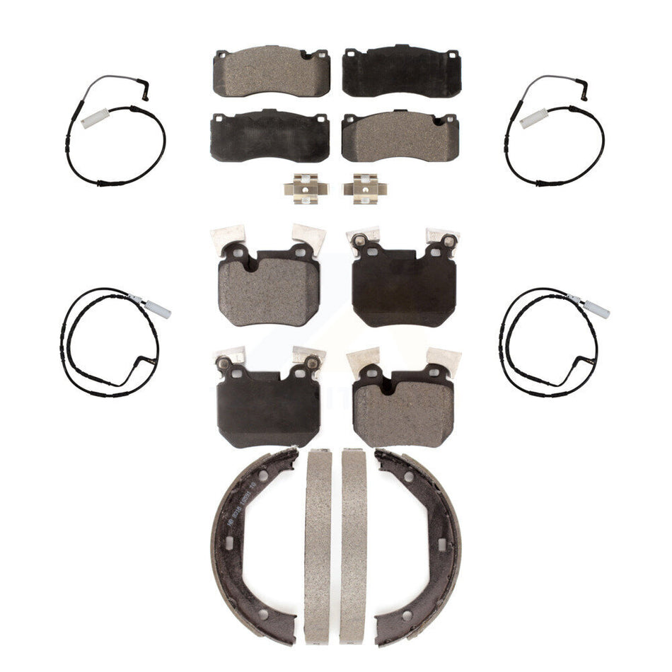 Front Rear Semi-Metallic Disc Brake Pad Wear Sensor Kit (7Pc) For 2008-2010 BMW 135i 3.0L KPW-100507