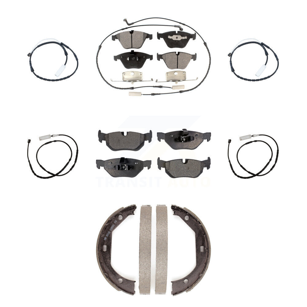 Front Rear Semi-Metallic Disc Brake Pads And Extra Wear Sensors Kit (7Pc) For BMW X1 KPW-100537