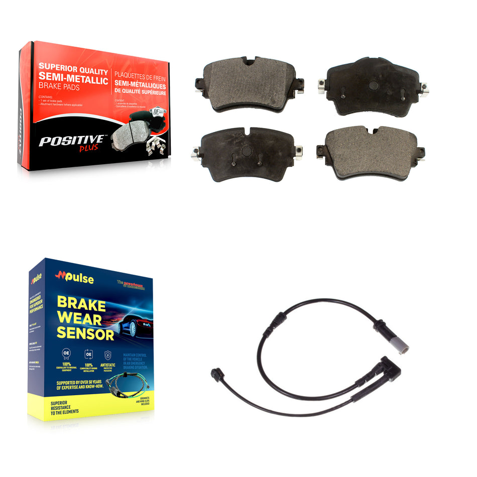 Front Semi-Metallic Disc Brake Pads And Wear Sensors Kit For Mini Cooper KPW-100579