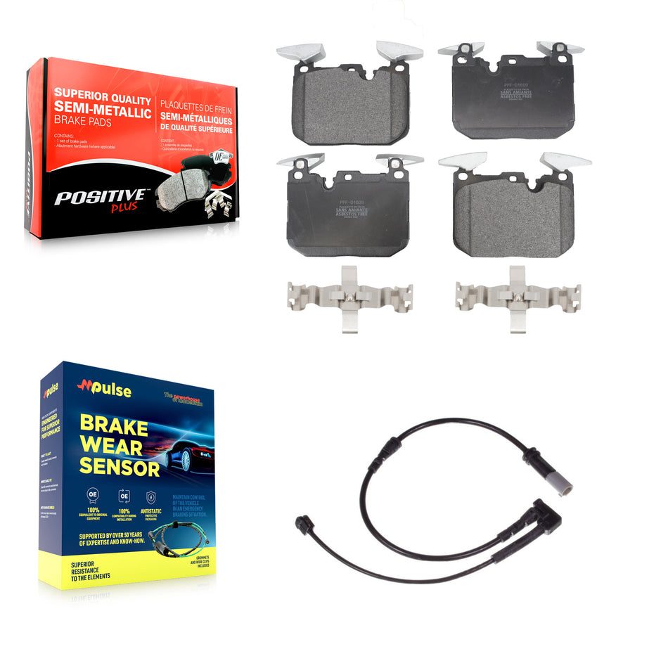 Front Semi-Metallic Disc Brake Pad Wear Sensor Kit For 2020 Mini Cooper John Works KPW-100634