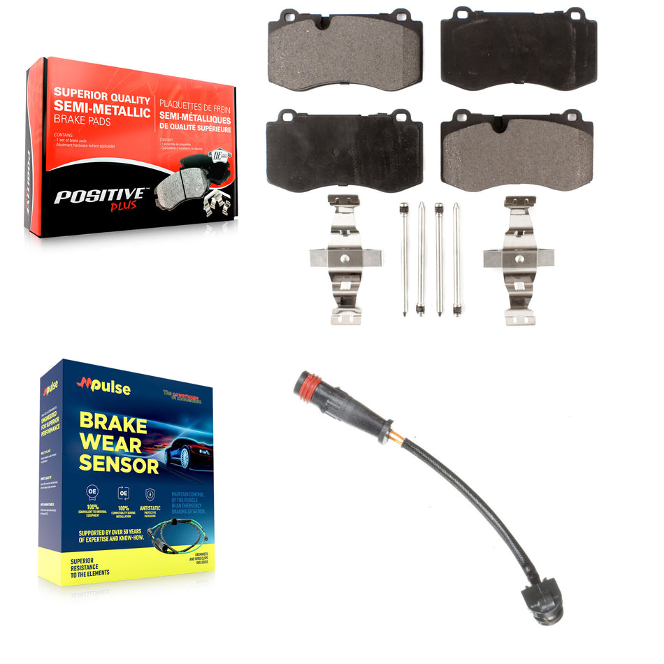 Front Semi-Metallic Brake Pad Wear Sensor Kit For Mercedes-Benz S550 S450 CL550 S400 S600 KPW-100637