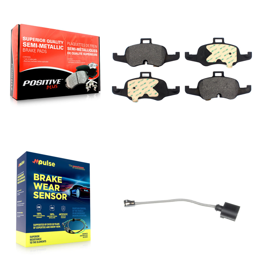 Front Semi-Metallic Disc Brake Pads And Wear Sensors Kit For Audi TTS Quattro KPW-100660