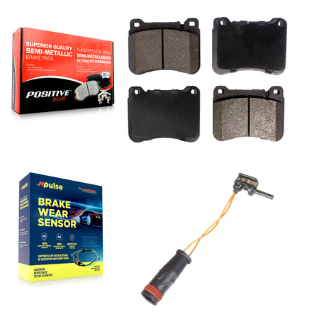 Front Semi-Metallic Brake Pad Wear Sensor Kit For Mercedes-Benz SLK350 C230 SLK280 SLK300 KPW-100699