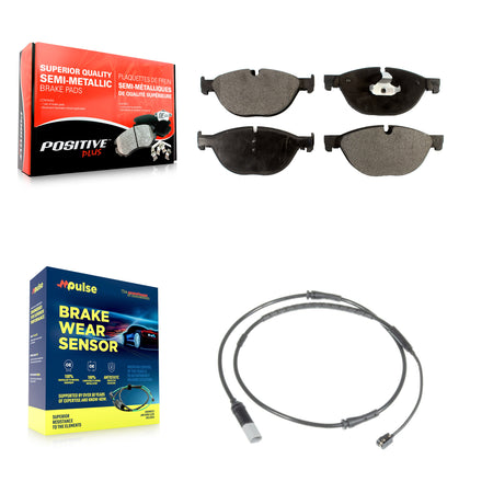 Front Semi-Metallic Brake Pad Wear Sensor Kit For BMW 650i xDrive Gran Coupe 550i 750i GT KPW-100711