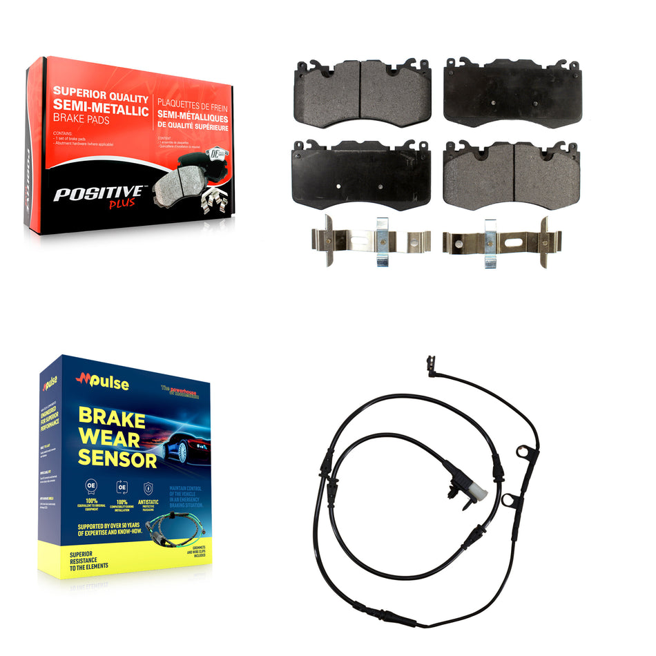 Front Semi-Metallic Disc Brake Pads And Wear Sensors Kit For Land Rover Range Sport KPW-100716