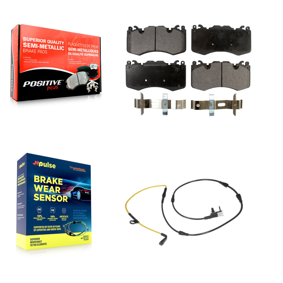 Front Semi-Metallic Disc Brake Pads And Wear Sensors Kit For Land Rover Range Sport KPW-100717
