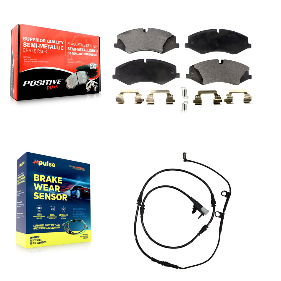 Front Semi-Metallic Disc Brake Pads And Wear Sensors Kit For Land Rover Range Sport KPW-100719