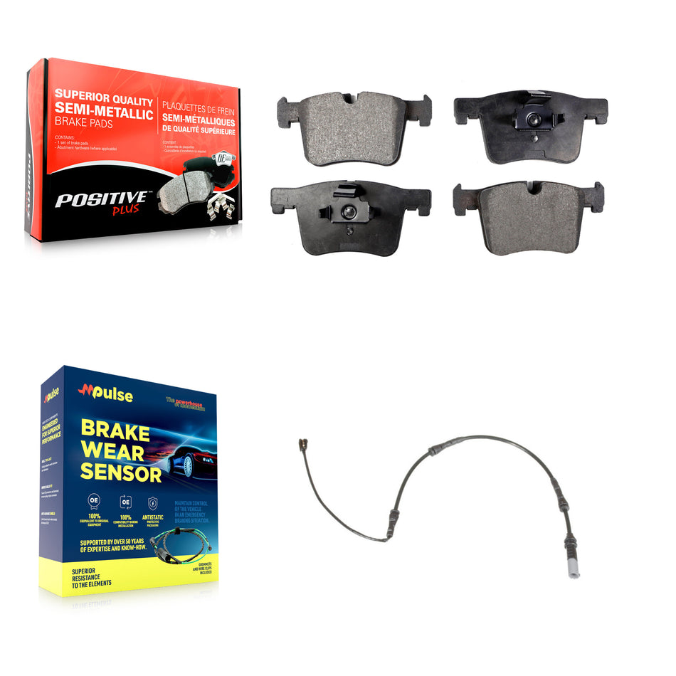 Front Semi-Metallic Brake Pads Wear Sensor Kit For BMW 328i xDrive 330i 320i 335i 428i GT KPW-100724
