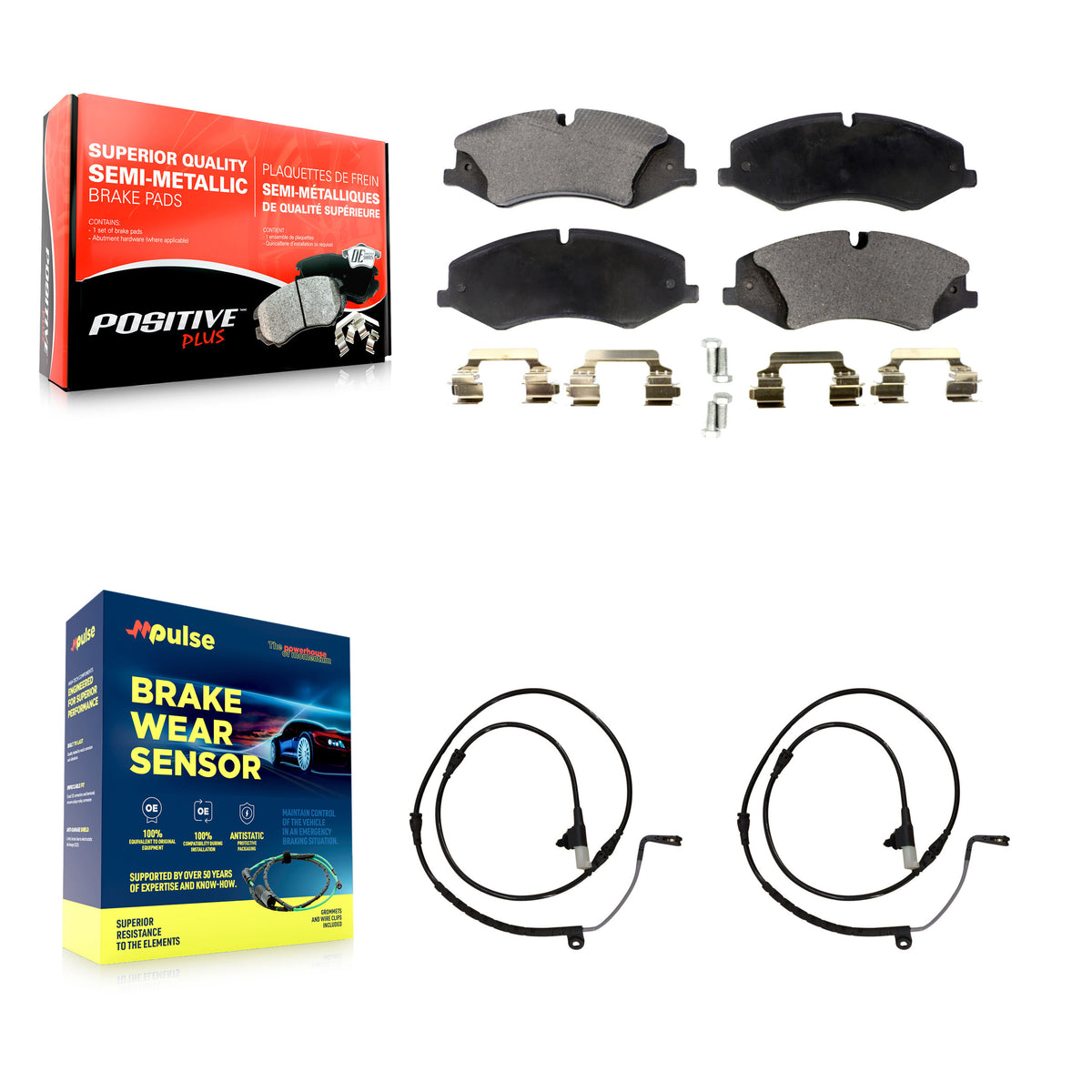 Front Semi-Metallic Brake Pad Wear Sensor Kit For Land Rover Range Sport with 360mm Rotor KPW-100824