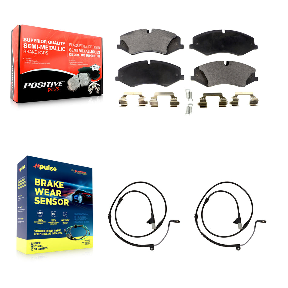 Front Semi-Metallic Brake Pad Wear Sensor Kit For Land Rover Range Sport with 360mm Rotor KPW-100824