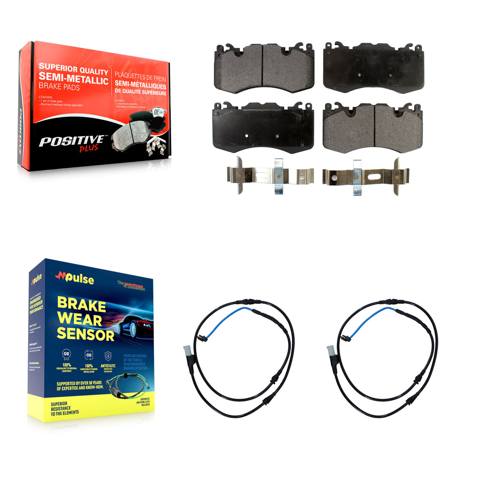 Front Semi-Metallic Brake Pad Wear Sensor Kit For Land Rover Range Sport with 380mm Rotor KPW-100825