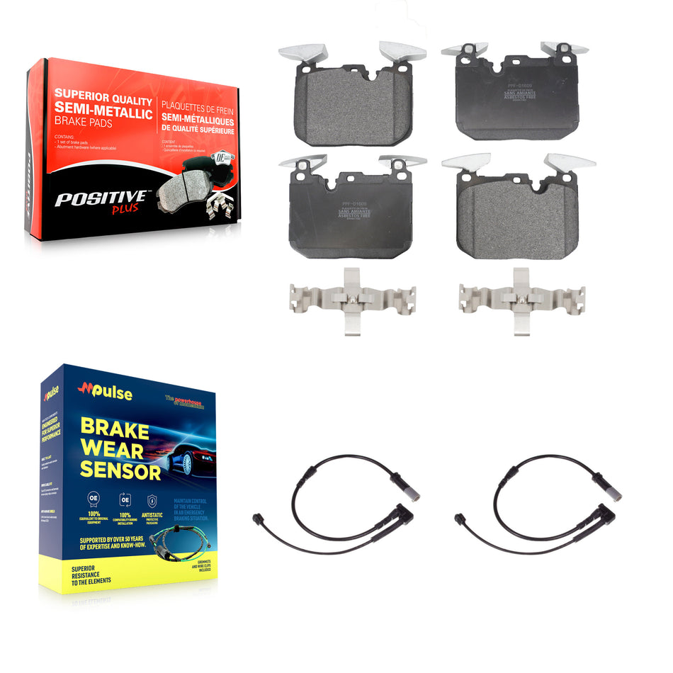 Front Semi-Metallic Disc Brake Pad Wear Sensor Kit For 2020 Mini Cooper John Works KPW-100831