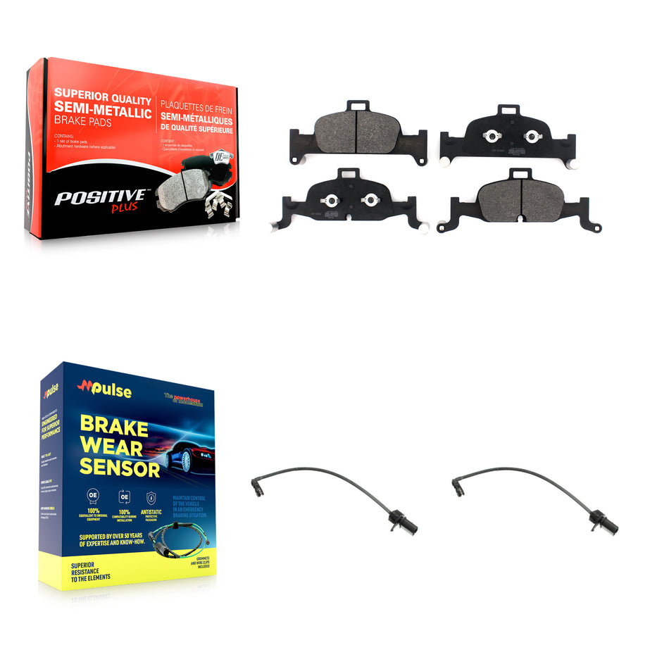 Front Semi-Metallic Brake Pad Wear Sensor Kit For Audi A4 Quattro A5 Sportback allroad A6 KPW-100902