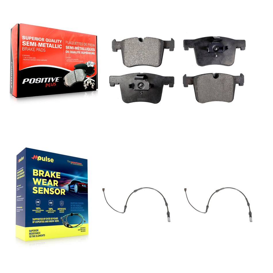 Front Semi-Metallic Brake Pads Wear Sensor Kit For BMW 328i xDrive 330i 320i 335i 428i GT KPW-100921