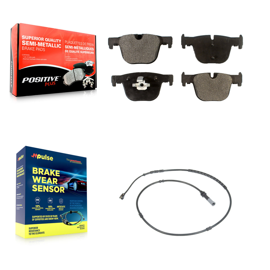 Rear Semi-Metallic Brake Pad Wear Sensor Kit For BMW 330i xDrive 328i 335i 428i 340i 435i KPW-101006