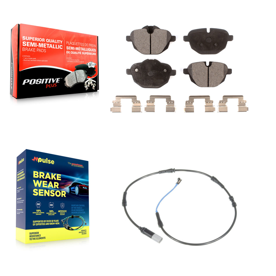 Rear Semi-Metallic Brake Pad Wear Sensor Kit For BMW 535i xDrive 528i 535d ActiveHybrid 5 KPW-101031